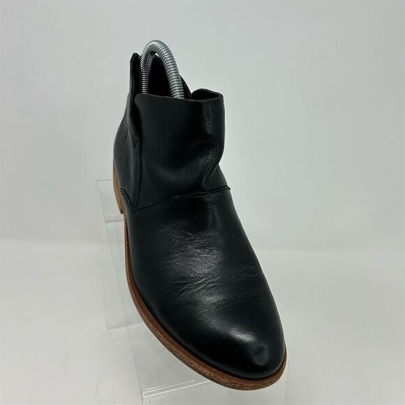 Kork-Ease Ryder Women's Black Leather Ankle Booties Size 6.5 Back Zipper - Picture 3 of 14